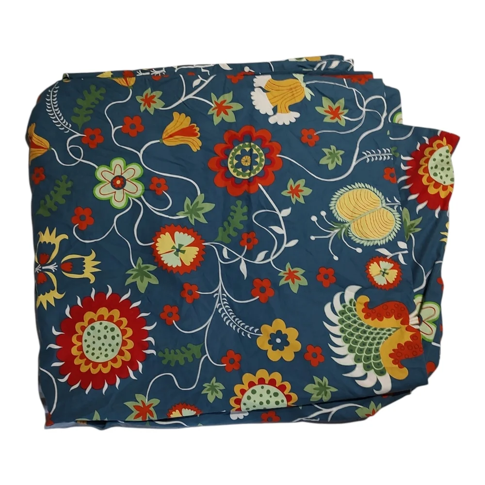 IKEA Rosenrips Blue Swedish Floral Full Duvet Cover